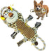Dog Toys - Squeaky Leopard Toys for Medium Puppies - Interactive Dog Toys with Rope for Tug of War -Large Plush Dog Toys to Keep Them Busy for All...
