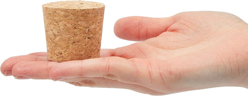 Juvale 12-Pack Bottle Cork Stoppers - Size 22 (1.7 In Top x 1.46 In Base x 1.49 In Height) Brown - Tapered Design for Easy Insert & Remove...