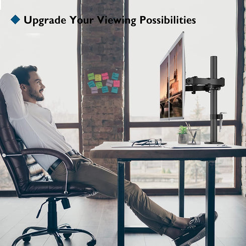 BONTEC Dual Monitor Desk Mount, Monitor Stand for 13–27 Inch LCD LED 2 Monitors, Ergonomic Full Motion Heavy Duty Double Arms Hold up to 22 lbs, V...