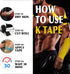 3 Rolls 2inch x 16ft Kinetic Tape Breathable Hypoallergenic Elastic Athletic Tape for Ankle Wrists Knees Elastic Running Tennis Swimming Football ...