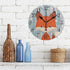 senya Wall Clock Brown Fox Silent Non Ticking Operated Round Easy to Read Home Office School Clock...