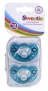 Sweetie Silicone Pacifier Refuser Soother 100% Silicone BPA Free 2 Count (Turquoise)...