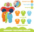 Baby Musical Toys with Sounds & Lights - Toddler Montessori Sensory Learning Travel Toys - Infant Chew for Babies 0 3 6 9 12 18 Months Teether - N...