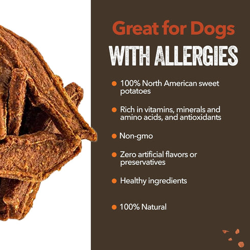 Gaines Family Farmstead Sweet Potato & Salmon Fillets for Dogs, All-Natural, Grain-Free, Healthy Dog Treats for All Ages & Breeds, Made in USA, 8 ...