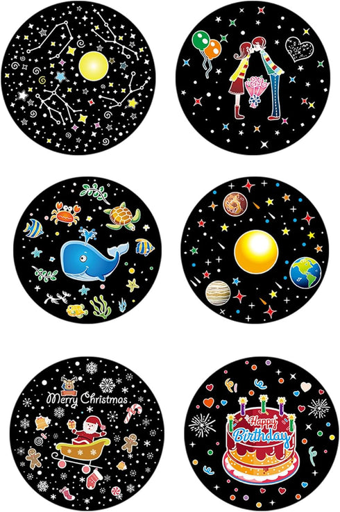 Starry Sky Projection Light Luminous Night Light with Remote Control, 6 Kinds of Light Effects and Music Box Combination of Ambient Light, Suitabl...