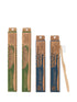 Bamboo Toothbrush Adult/Kid Mixed Family 4-Pack...