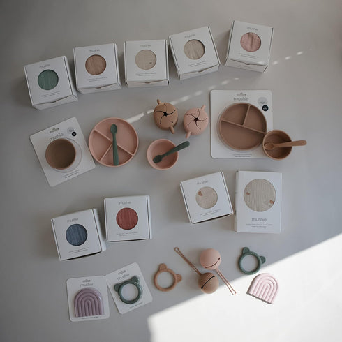 mushie Muslin Baby Swaddle Blanket | 100% Organic Cotton (Tradewinds)...