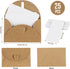 ABSOFINE 25 Pcs Mini Envelopes with Heart Shaped Clasp,Mini Kraft Paper Envelopes, Small Envelope with Blank Cards for Business Card, Weddings Fav...