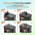 Universal Travel Adapter International Plug - European Travel Plug Adapter Worldwide US AUS EU UK Spain Germany Ireland Italy - All-in-one Travel ...