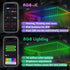 40ft LED Tent Lights, Battery Operated RGB Color Changing LED Tent Lights with APP and Remote Control, Chasing LED Rope Light for Canopy (RGB+IC, ...