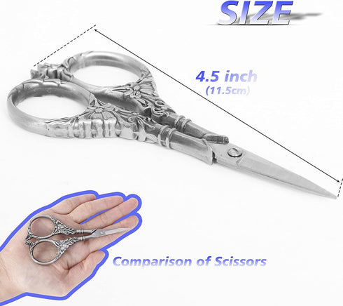 BIHRTC Embroidery Sewing Scissors Stainless Steel for Cross Stitch Cutting Threading Needlework Handcraft Craft Art Work DIY Tool...
