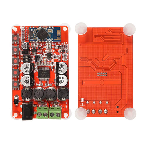 AITRIP 1 Pack TDA7492P 50W+50W Wireless Bluetooth CSR4.0 Audio Receiver Digital Amplifier Board 8~25V DC2.1 Power Supply (Red)...