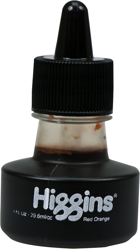 Higgins Dye-Based Drawing Ink, Red Orange, 1 Ounce Bottle (44207)...
