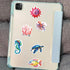 100PCS Ocean Stickers, Cute Sea Creature Aesthetic Decals Vinyl Waterproof Stickers for Water Bottle Laptop Luggage Helmet Skateboard Snowboard Gu...