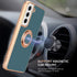 Compatible With Samsung Galaxy S21 Case, Finger Ring Holder With Rose Gold Plating Design for Women Girls, Rotating Kickstand, Magnetic Shockproof...