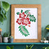 FINGERINSPIRE Flowers Leaf Stencil A4 Size Hawaii Flower Stencil Rectangle Hibiscus Flowers Stencil Reusable DIY Stencil Template for Walls and Cr...