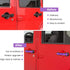 Grab Handle Inserts Cover+Push Button Knobs Cover Trim for Jeep Wrangler JK JKU Sahara Rubicon Unlimited 2007-2018 Exterior Door Handle Decoration...