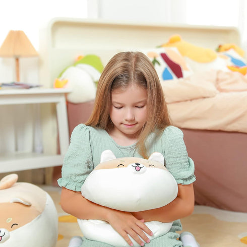 Auspicious beginning Shiba Inu Plush Toy Corgi Kawaii Plush Dog Soft Hugging Pillow, Stuffed Animal Plush Toy Gifts for Kids 15.7"...
