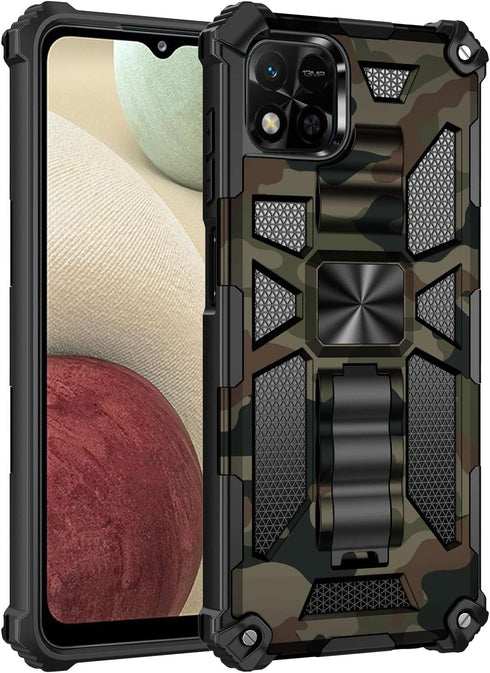 Ysnzaq Outdoor Camouflage Case for Xiaomi Redmi 10A / Redmi 9C, Military Grade Heavy Duty Shockproof Protection with Sturdy Built-in Bracket Phone...