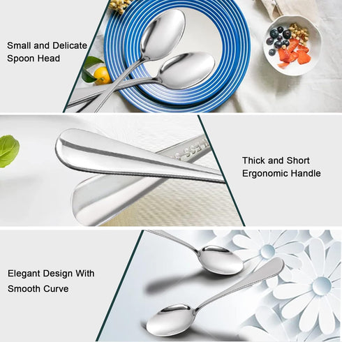 SONGZIMING Demitasse Espresso Spoons, Mini Coffee Spoon, 18/10 Stainless Steel Small Spoons for Dessert, Tea,Set of 8...