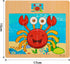 Wooden Jigsaw Puzzles Set for Kids 2-5 Years 12 Piece Colorful Wooden Educational Sea Animals Puzzles (4 Puzzles)...