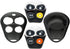 KeylessOption Keyless Entry Remote Control Starter Car Key Fob Case Shell Outer Cover Button Pads for Viper Automate Alarms...