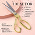 Stainless Steel Scissors Gold Scissor Professional Heavy Duty Sharp Scissors 10.5" Scissors All Purpose Fabric Scissors Professional Sharp Scissor...
