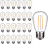 25-Pack LED S14 Bulbs 2W String Light Bulbs, Shatterproof Outdoor 20 Watt Equivalent 2200K Warm S14 Replacement Light Bulbs for Patio Garden, Clea...