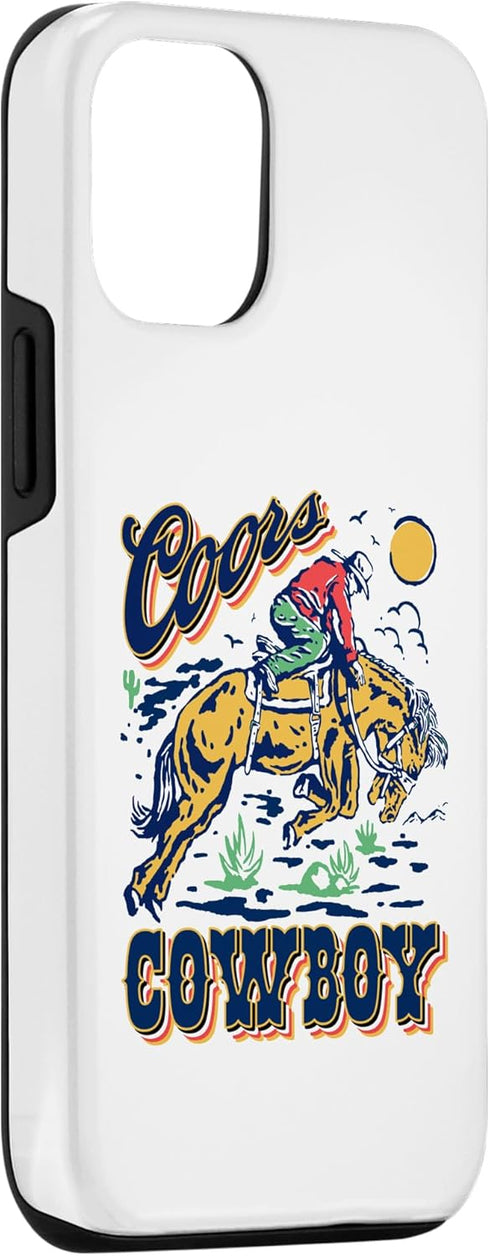 iPhone 13 Vintage Cowhide Riding Coors Cowboys Western Country Case...