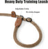 Mile High Life Slip Leads for Dogs | Heavy Duty Dog Training Leash | 4 Feet No Pull Slip Leashes w Leather Tip | Brown Rope Lead for Dogs Outside...