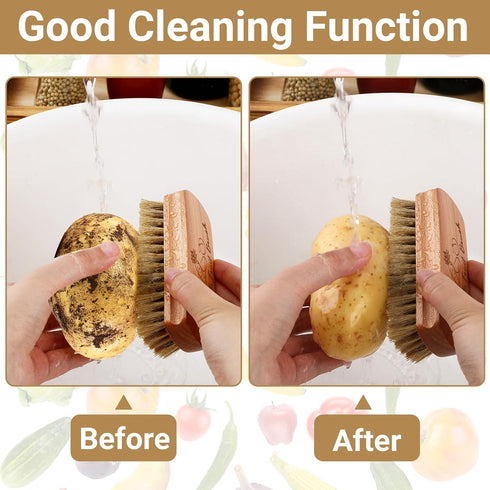 SEPGLITTER Vegetable Brush,Veggie Wash Brushes Potato Brush Cleaning Brush for Potato Carrot Cucumber and Fruits Vegetable Brush Scrubber for Food...