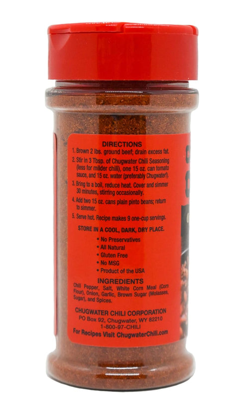 Chugwater Chili | Gourmet SPICY HOT Chili Seasoning Mix | 4oz Bottle | Wyoming State Championship Chili Recipe | Secret Blend 12 Spices | All Natu...