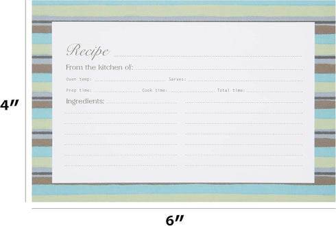 C.R. Gibson Forage 4x6 Double Sided Recipe Cards, Multicolor...