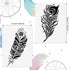 6 Pieces Decorative Mandala Feather Stencil Reusable Mandala Painting Templates Beautiful Stencils for Painting Metal Open Ring for Painting on Wo...