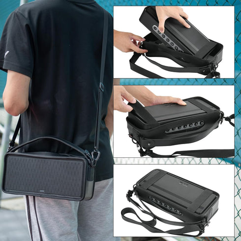 TXEsign Travel Carrying Cover Mesh Case for DOSS SoundBox XL Bluetooth Speaker Protective Sleeve Speaker Cover Carrying Case with Handle Strap and...