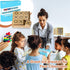 Conversation Cubes W/Tic Tac Toe Game,Great Conversation Starter-Building Relationship,Wooden Block for Family Game Night,School Counselor Supplie...