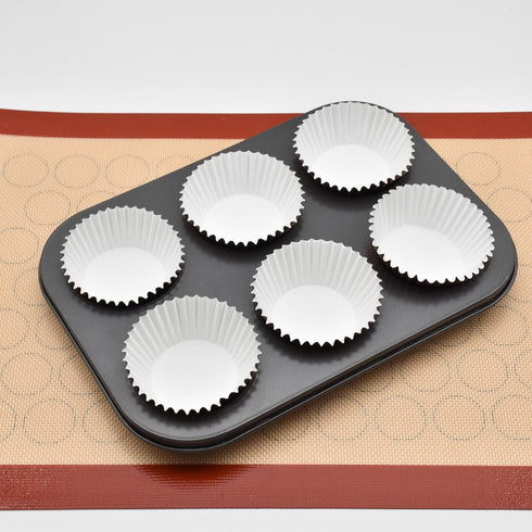 200 Pcs Rose Gold Foil Cupcake Liners Standard Baking Cups Muffin Paper Cases...