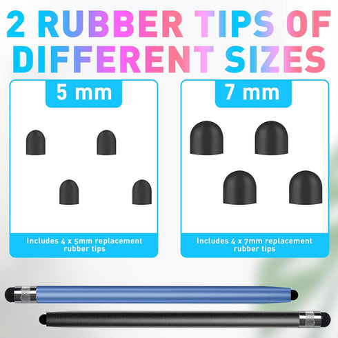 Stylus Pens for Touch Screens,2-Pack High Sensitivity and Capacitive Touch Screen Pens for iPad/iPhone/Tablets/Samsung Galaxy/Smartphones/All Univ...