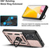 CSmall for Xiaomi Redmi 13C 4G Case (Not 5G) with Slide Camera Cover, Military Grade Drop Proof Phone Cover with Rotate Ring Kickstand Lens Protec...