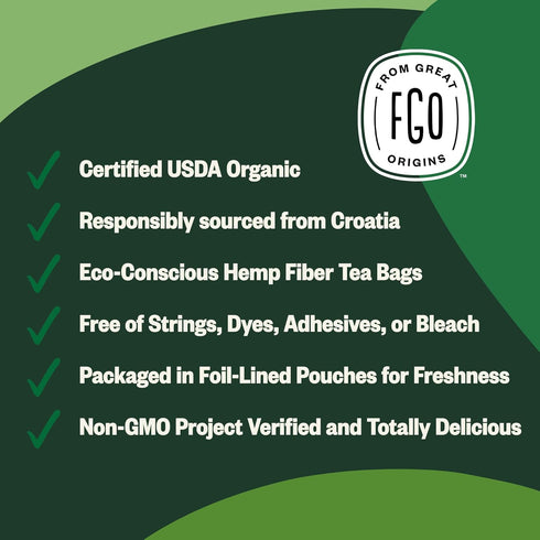 FGO Organic Nettle Leaf Tea, 100 Count, Eco-Conscious Tea Bags, Caffeine Free, Resealable Bag, Packaging May Vary (Pack of 1)...