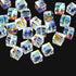 50 Pieces Crystal Cube Beads, 8mm Square Glass Beads for Jewelry Making, Clear Loose Beads Jewelry Crafts Making Supplies for DIY Bracelet Necklac...
