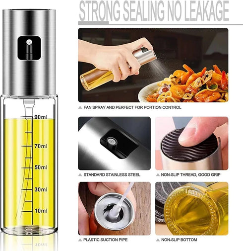 Generic Oil Sprayer for Cooking-100ml Olive oil spray bottle –olive oil Sprayer Mister for salads, baking, BBQ- air fryer accessory- perfect dosag...