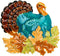 Retro Turkey Foliage Thanksgiving Halloween Fall Metal Brooch Pin...