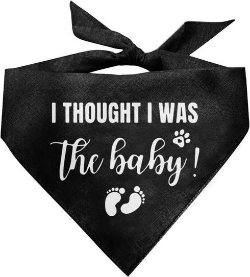 I Thought I was The Baby Dog Bandana, Dog Bandana, Dog Scarf Accessories, Dog Triangle Scarf, Dog Bandana for Small Medium Large Dog, Pregnancy An...