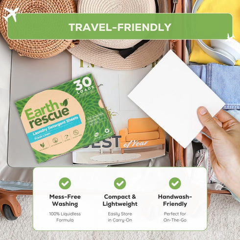 Laundry Detergent Sheets - Up To 60 Loads (30 Sheets) - Ultra Concentrated Liquidless Dry Laundry Detergent, Ideal For Sensitive Skin, Eco Friendl...
