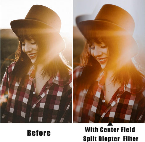 77mm Center Field Split Diopter Effect Filter, Special Effect Filter for Camera Lens...