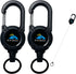 Retractable Keychain Heavy Duty 2Pack, Multitool Carabiner Badge Holder, Retractable Keychain Clip Id Holder, Upgraded 58cm Stainless Steel Cord B...
