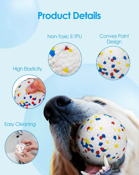 2PCS 3.15" Dog Balls for Aggressive Chewers, Indestructible Dog Ball, Puppy Chew Toys for Teething, Dog Chew Toy, Tough Dog Toys for Large Medium ...