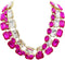 Crystal Rhinestone Choker Collar Necklace For Women Cubic Zirconia Diamond Heart Colorful Statement Necklace Bridal Wedding Jewelry...