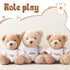6 Pcs Sublimation Stuffed Bear Shirt Clothes Fit 8-12 Inch Stuffed Animal Blank Plush Bear Tshirts Tee Shirt for DIY Make Unique Stuffed Doll Outf...